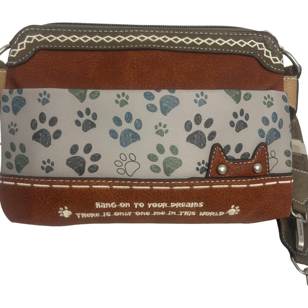 Geanta crossbody  cu 2 compartimente principale .
