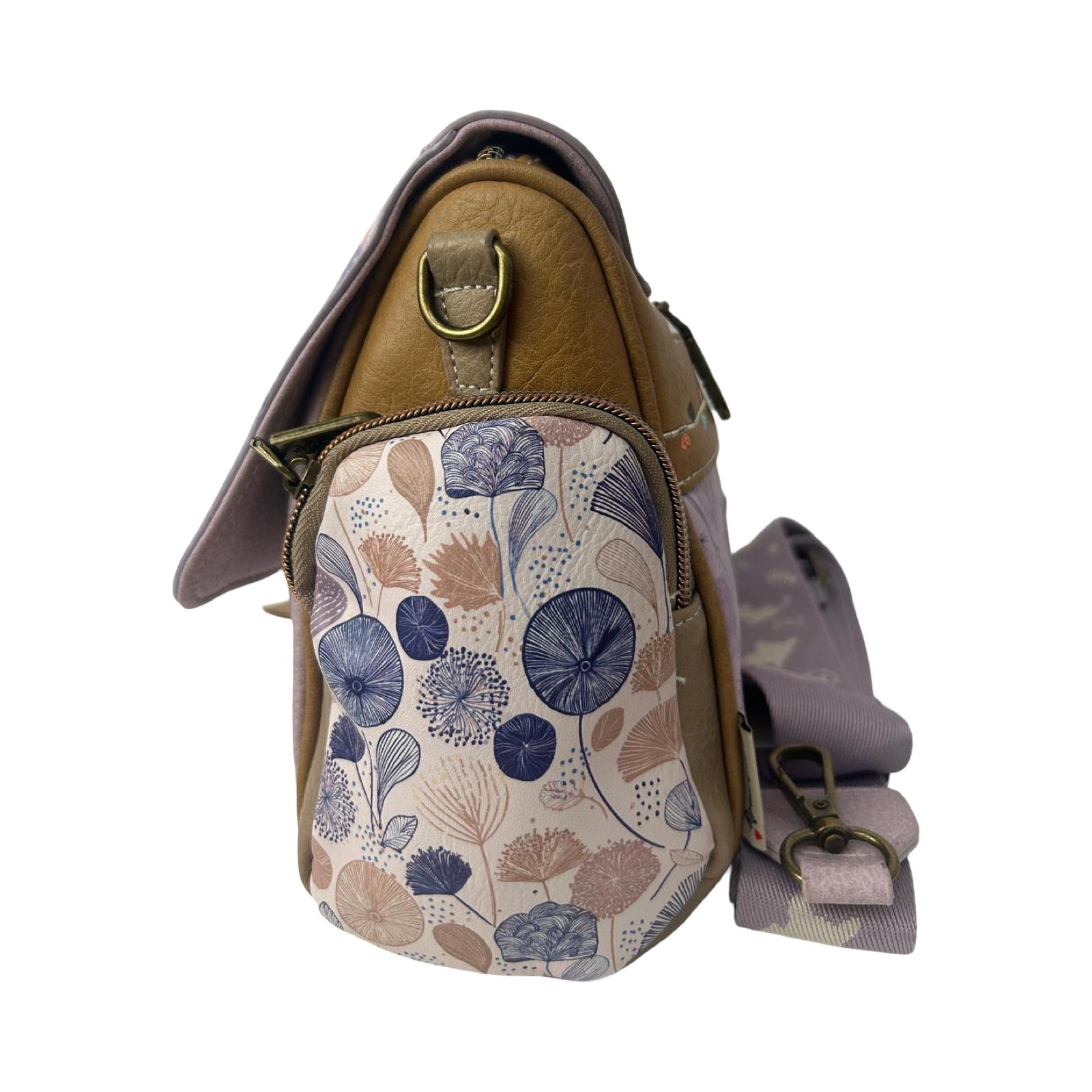 Geanta crossbody cu 3 buzunare exterioare cu fermoar