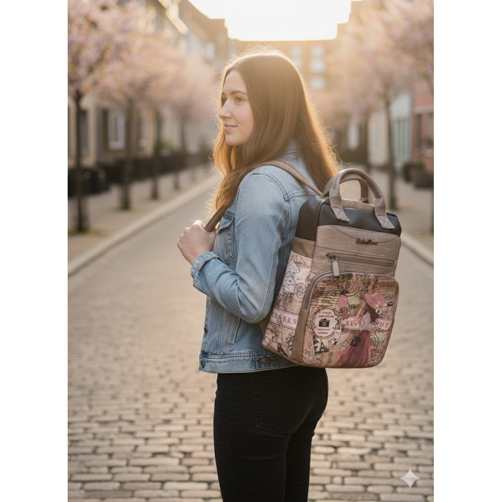 Rucsac cu design vintage