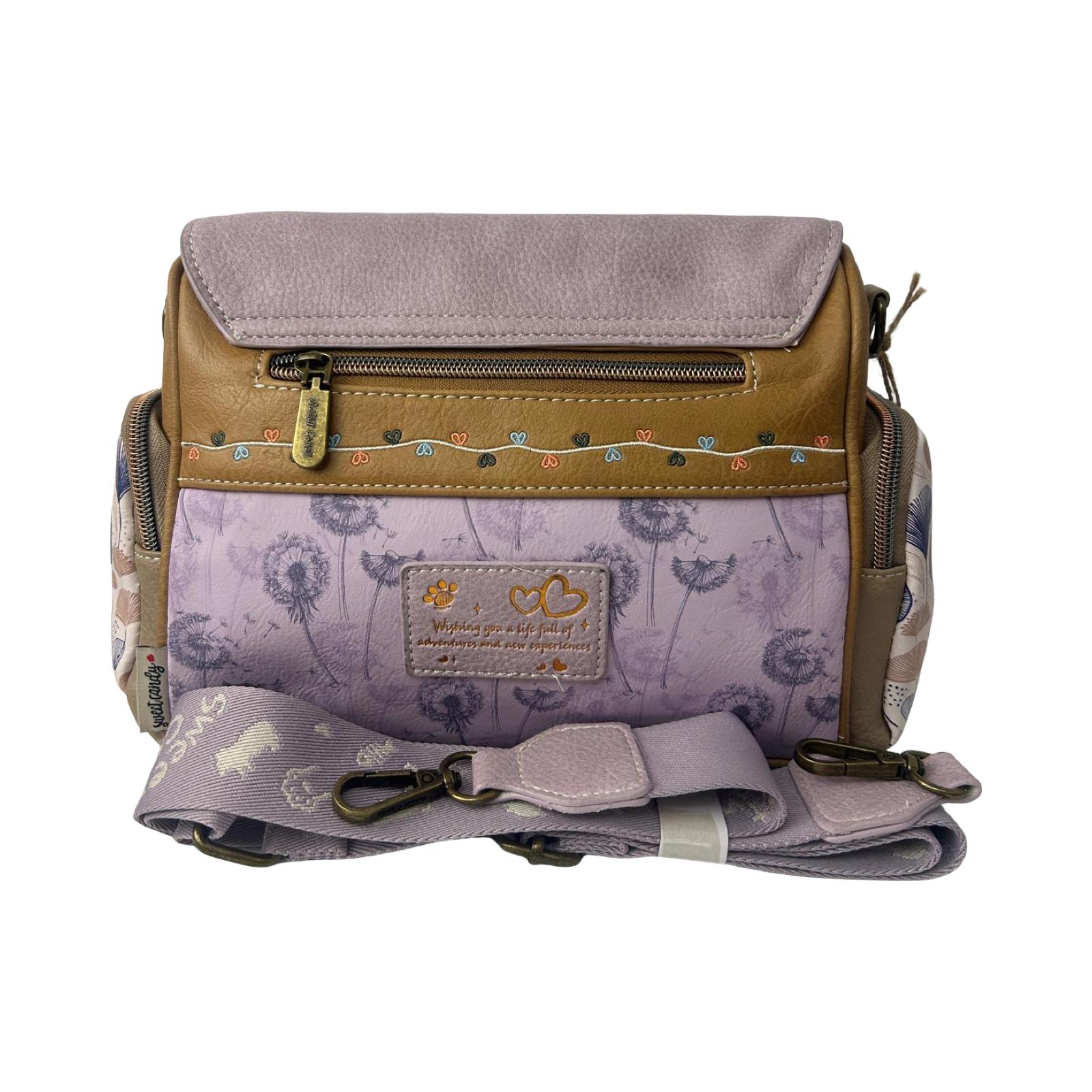 Geanta crossbody cu 3 buzunare exterioare cu fermoar
