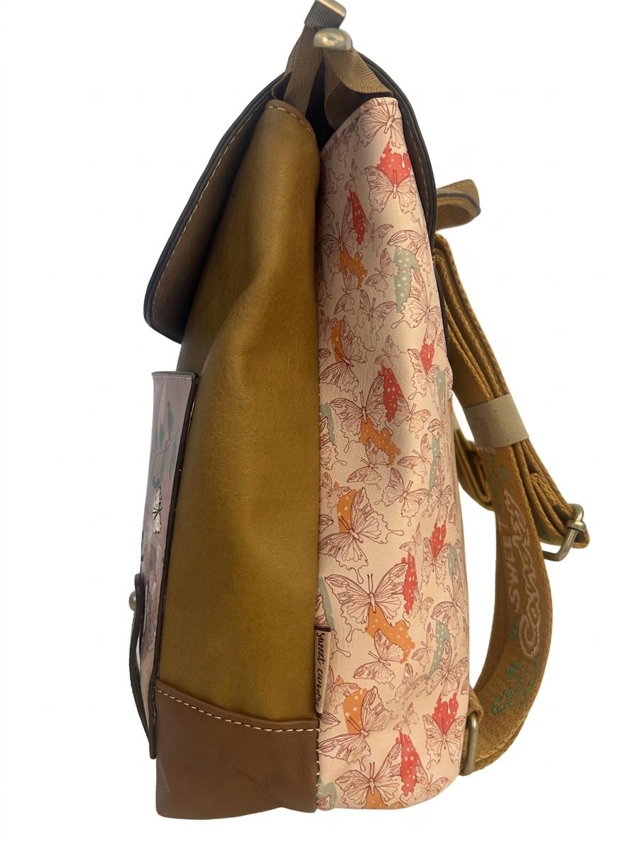Rucsac  cu design fluture si buzunar spate