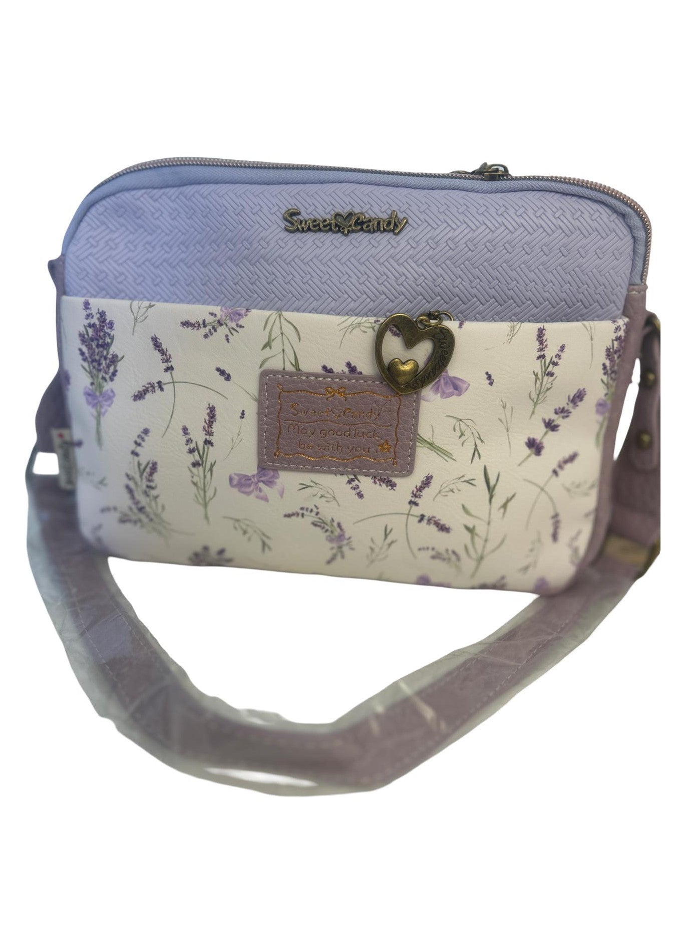 Geanta crossbody cu 2 compartimente principale.