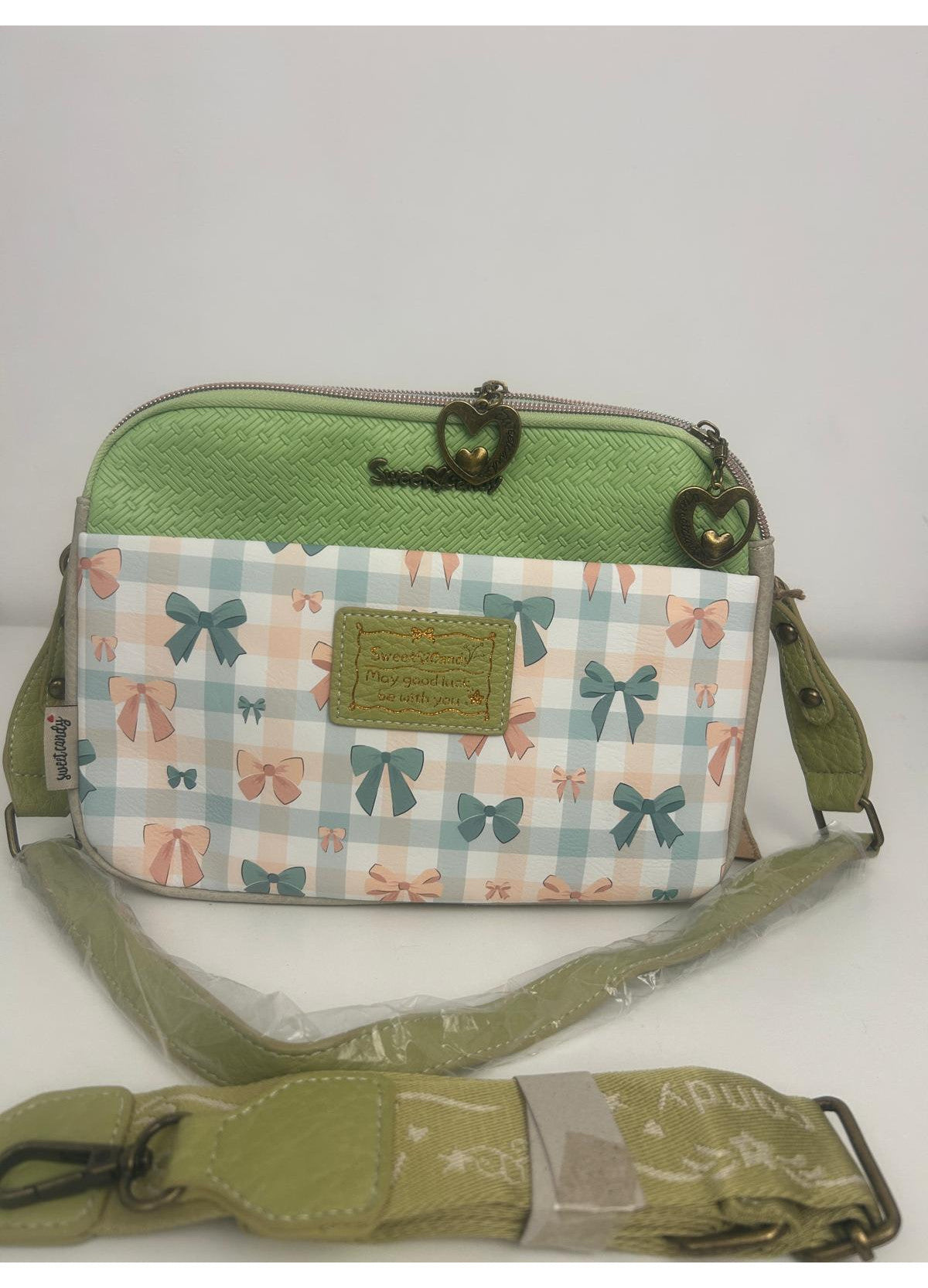 Geanta crossbody cu 2 compartimente principale