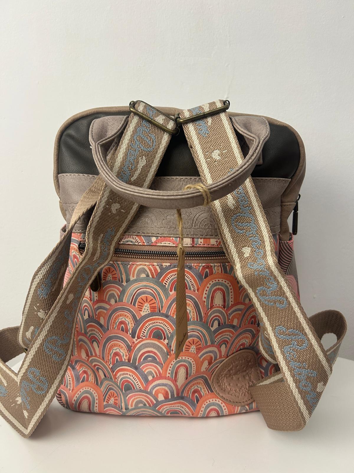 Rucsac cu design vintage original și nou-nouț