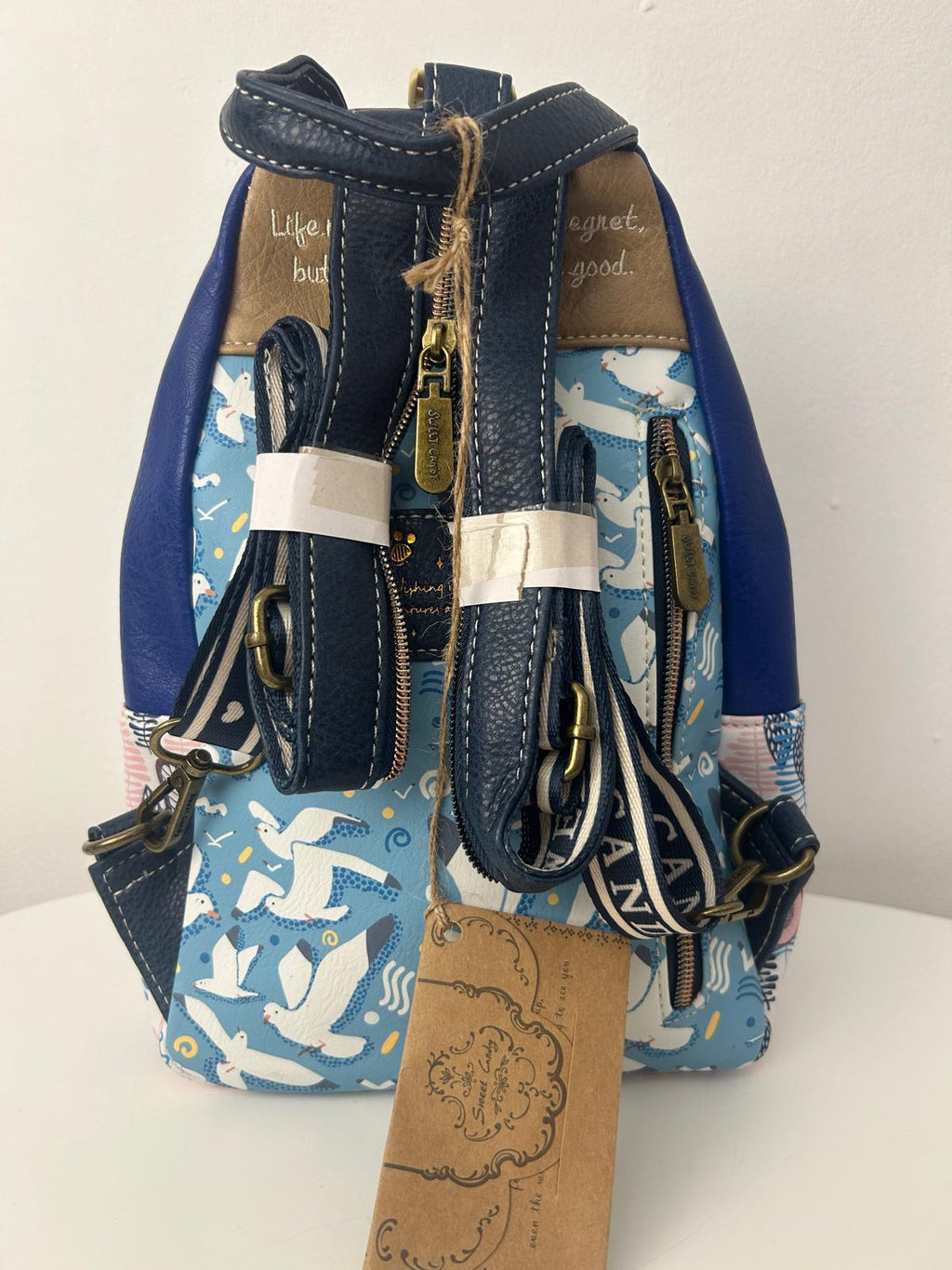 Rucsac sweet candy, design de păpușă și buzunare exterioare pentru femei