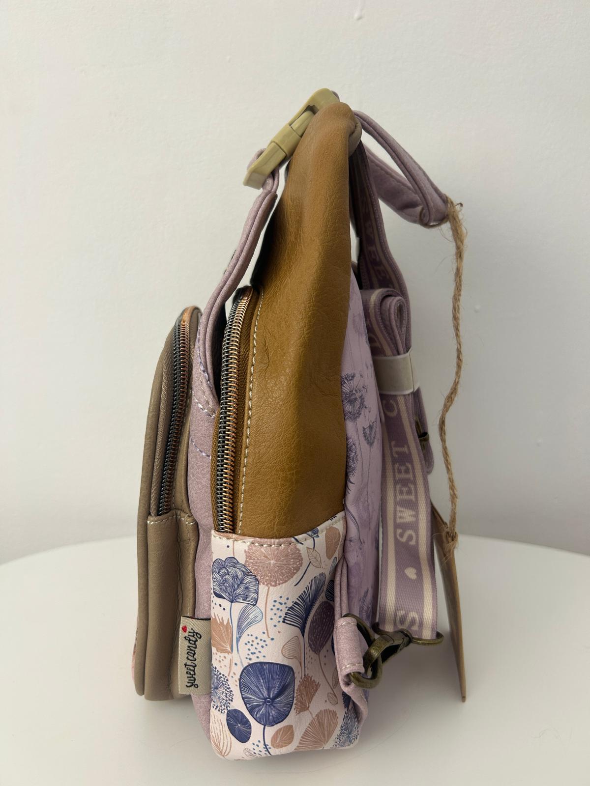 Rucsac sweet candy, design de păpușă și buzunare exterioare pentru femei