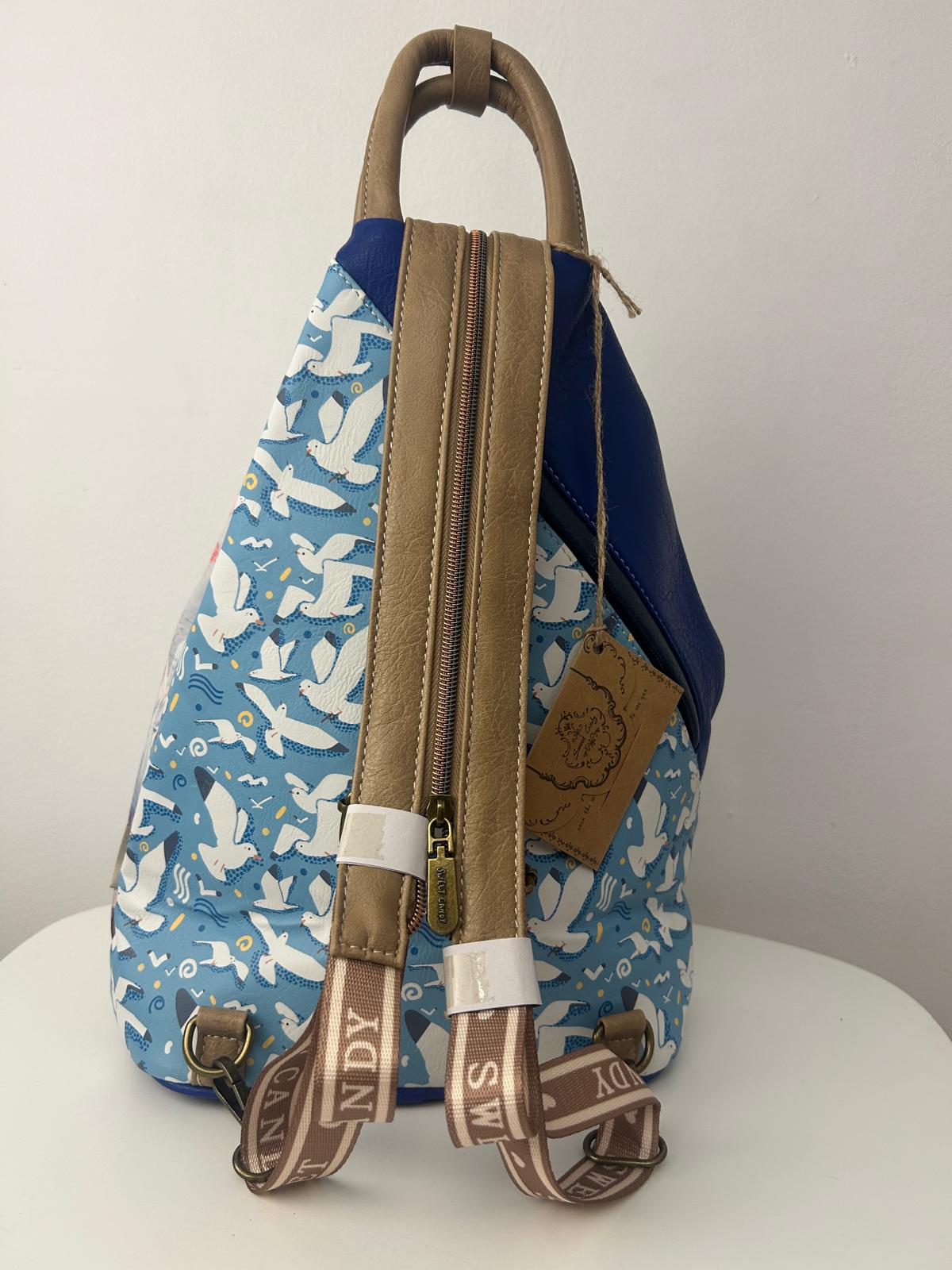 Sweet Candy Anti-Theft Synthetic Doll Backpack for Women with Exterior Pockets and Zippered Straps