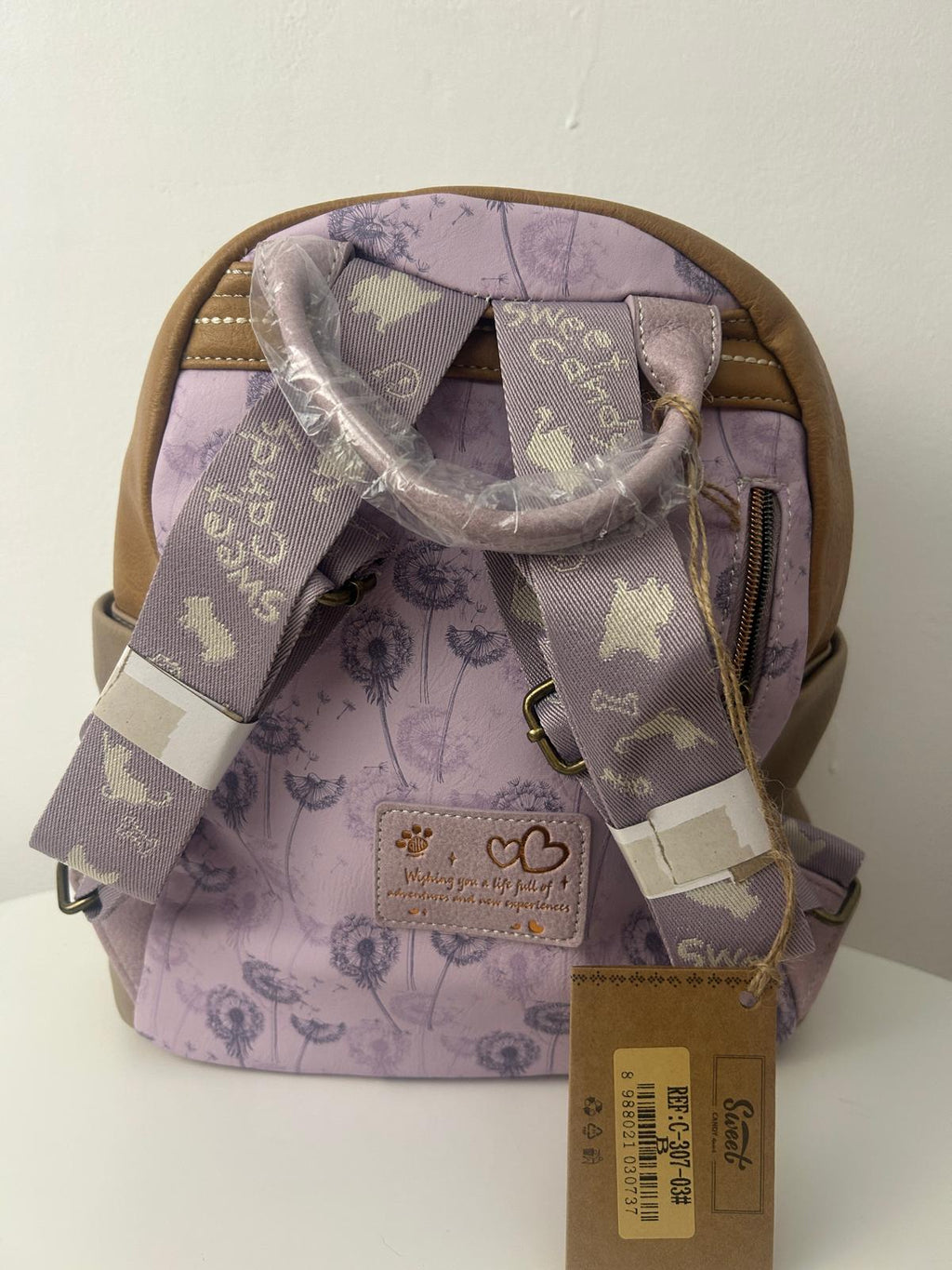 Rucsac mare din piele ecologiga , Sweet Candy, cu 5 compartimente
