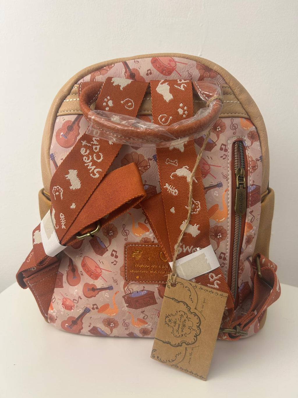 Rucsac mare din piele ecologiga , Sweet Candy, cu 5 compartimente