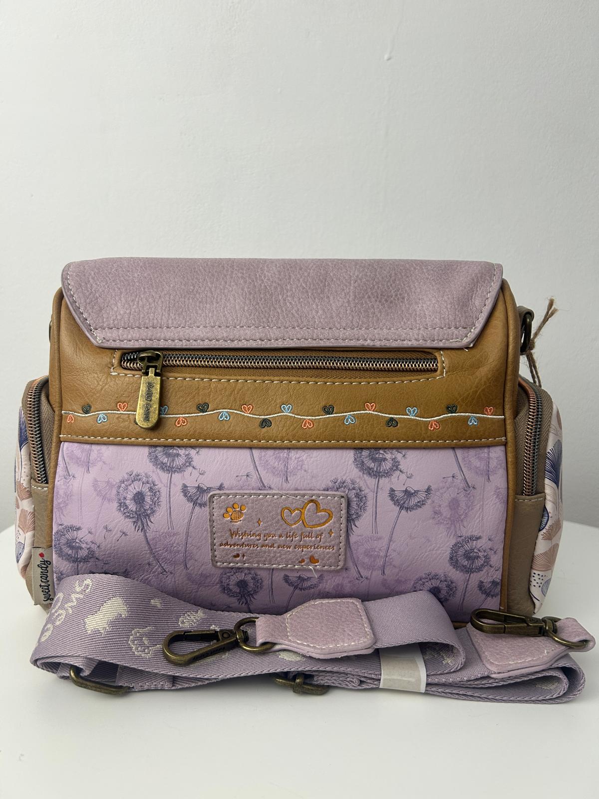 Geantă crossbody sintetică Sweet Candy cu 3 buzunare exterioare cu fermoar pentru femei