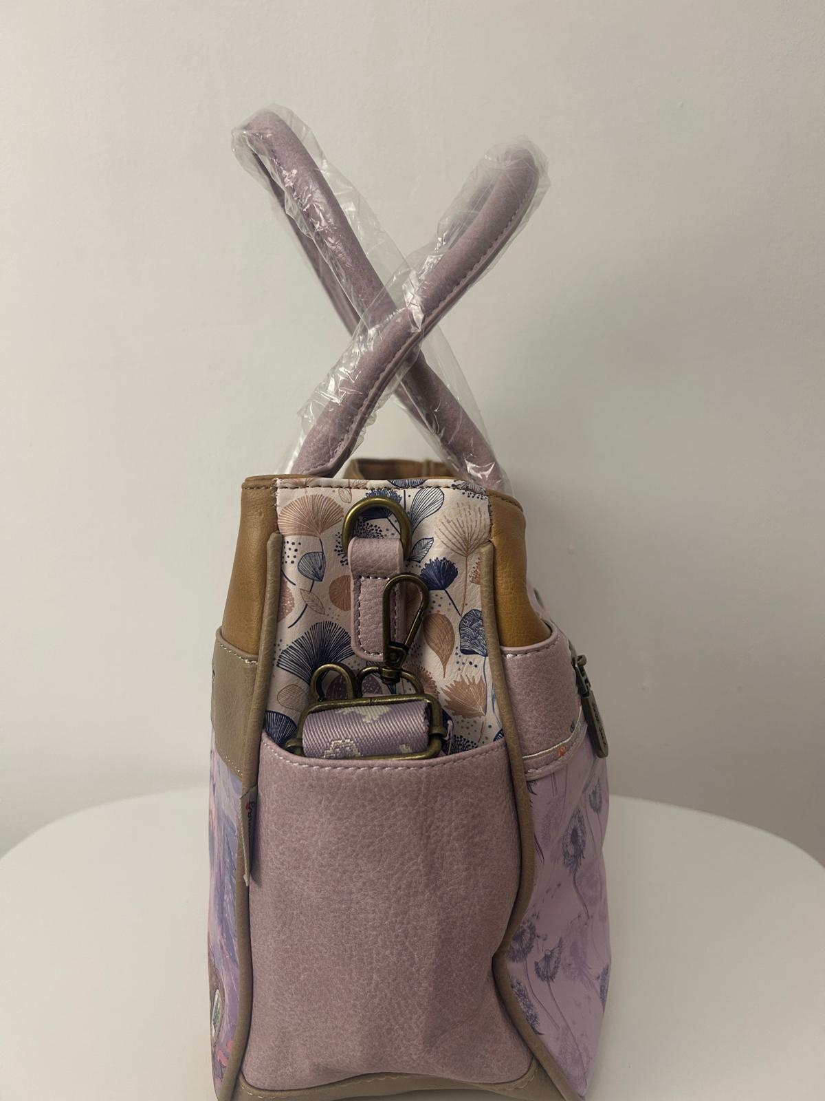 Geantă de umăr sintetică cu sweet candy în formă de bomboane și 4 compartimente exterioare