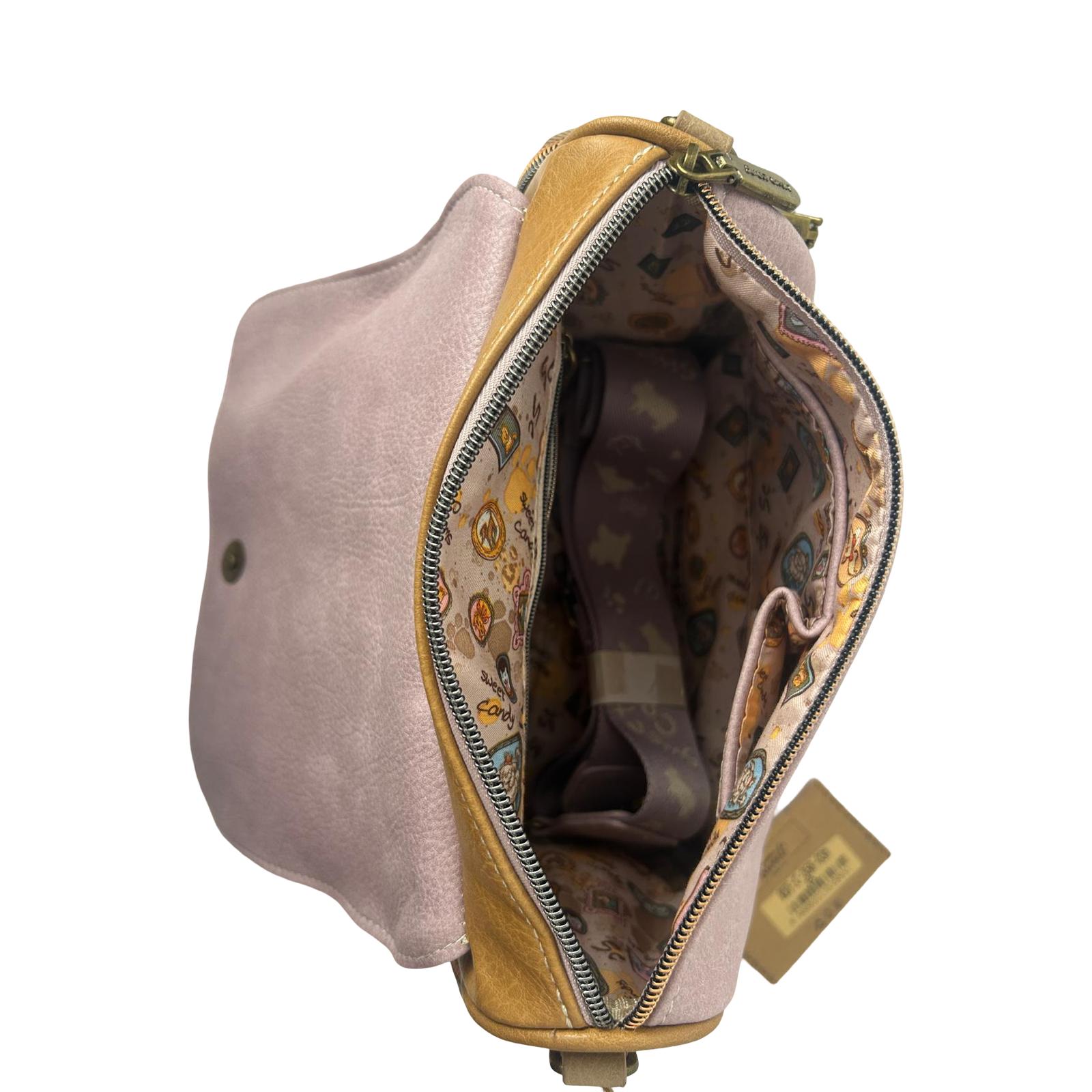 Geanta crossbody cu 3 buzunare exterioare cu fermoar