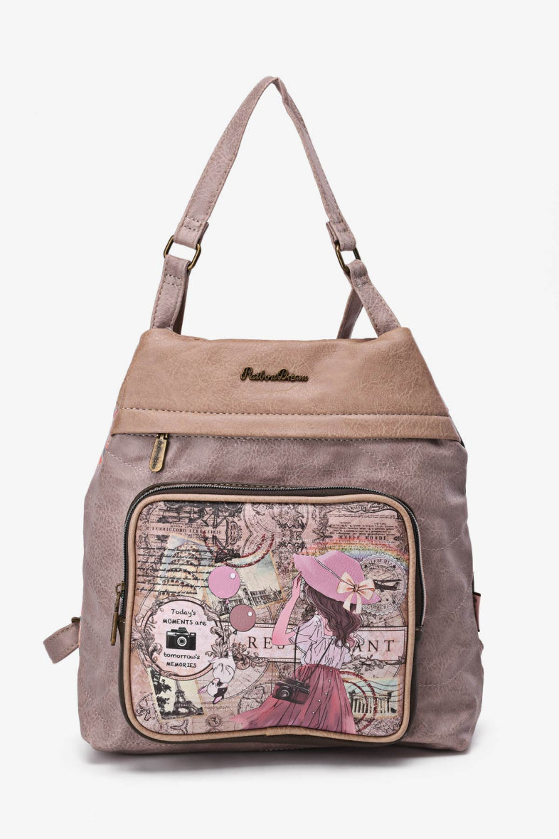 Sweet Candy Synthetic Backpack with Doll Design C-260-24A