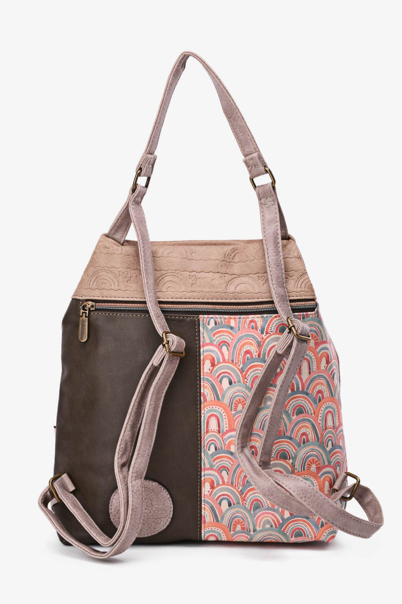 Sweet Candy Synthetic Backpack with Doll Design