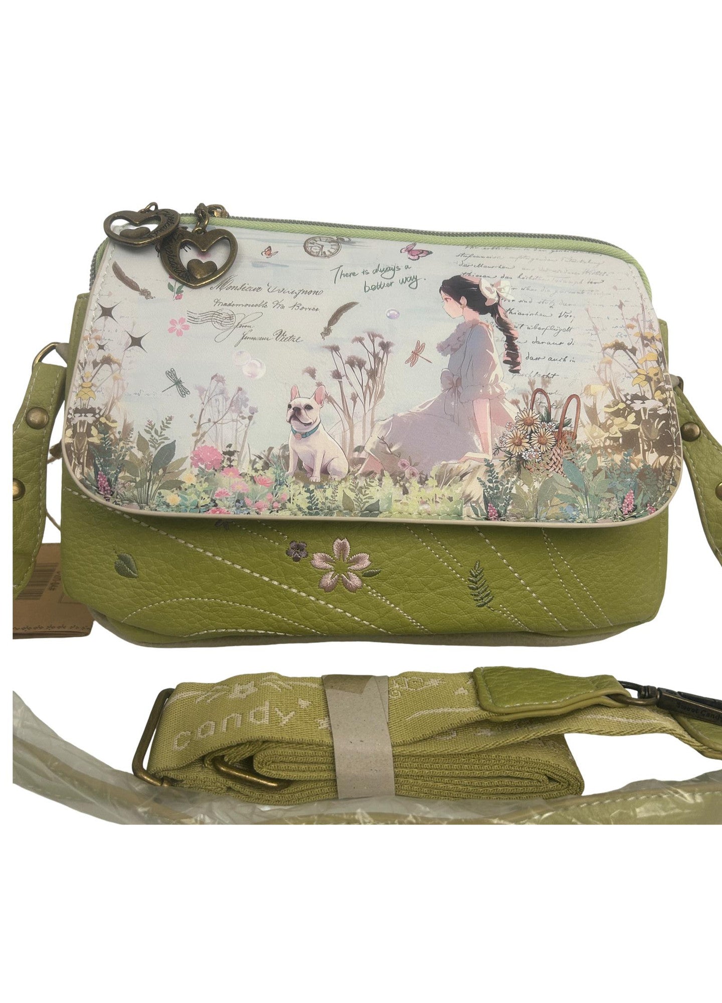 Geanta crossbody cu 2 compartimente principale