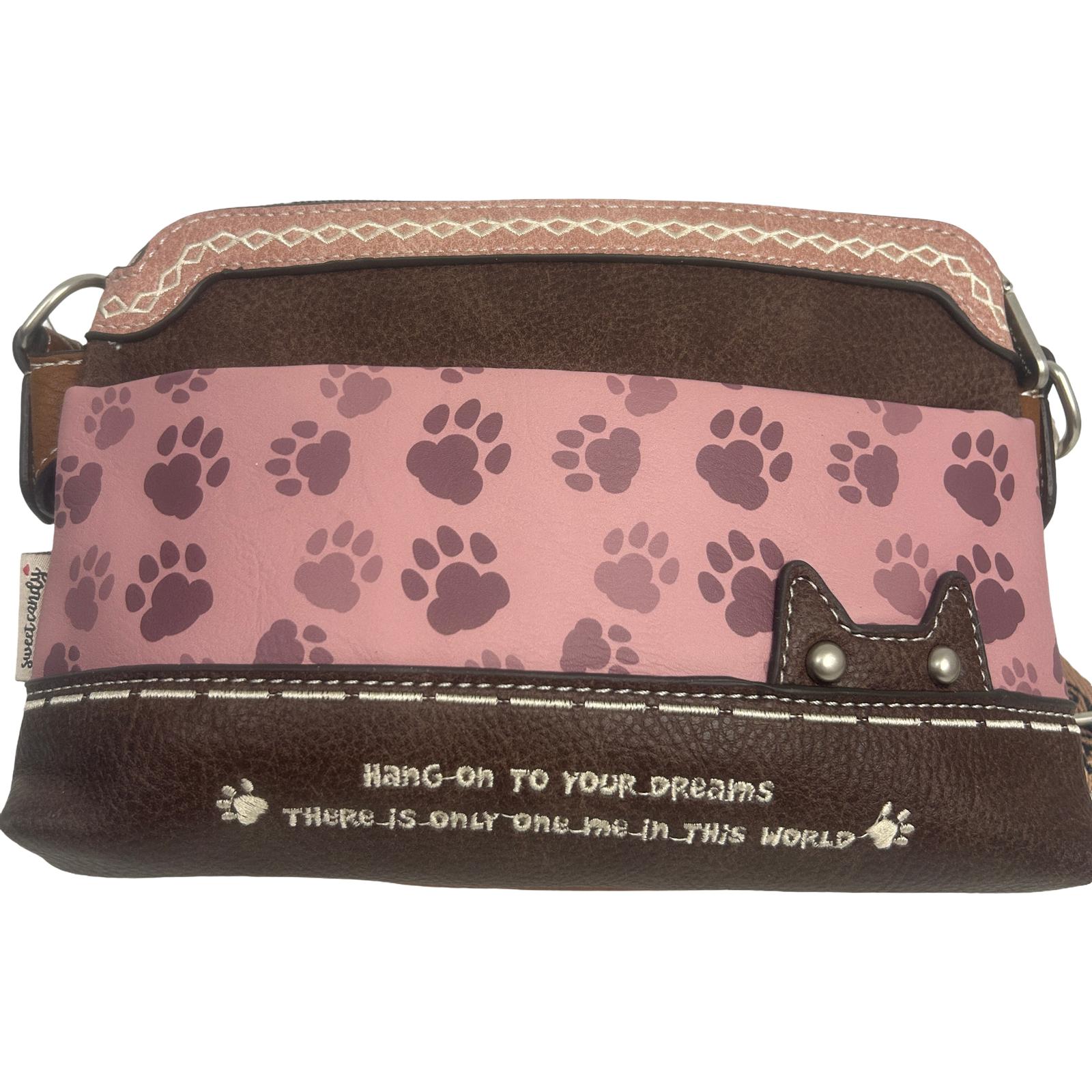 Geantă crossbody cu 2 compartimente.