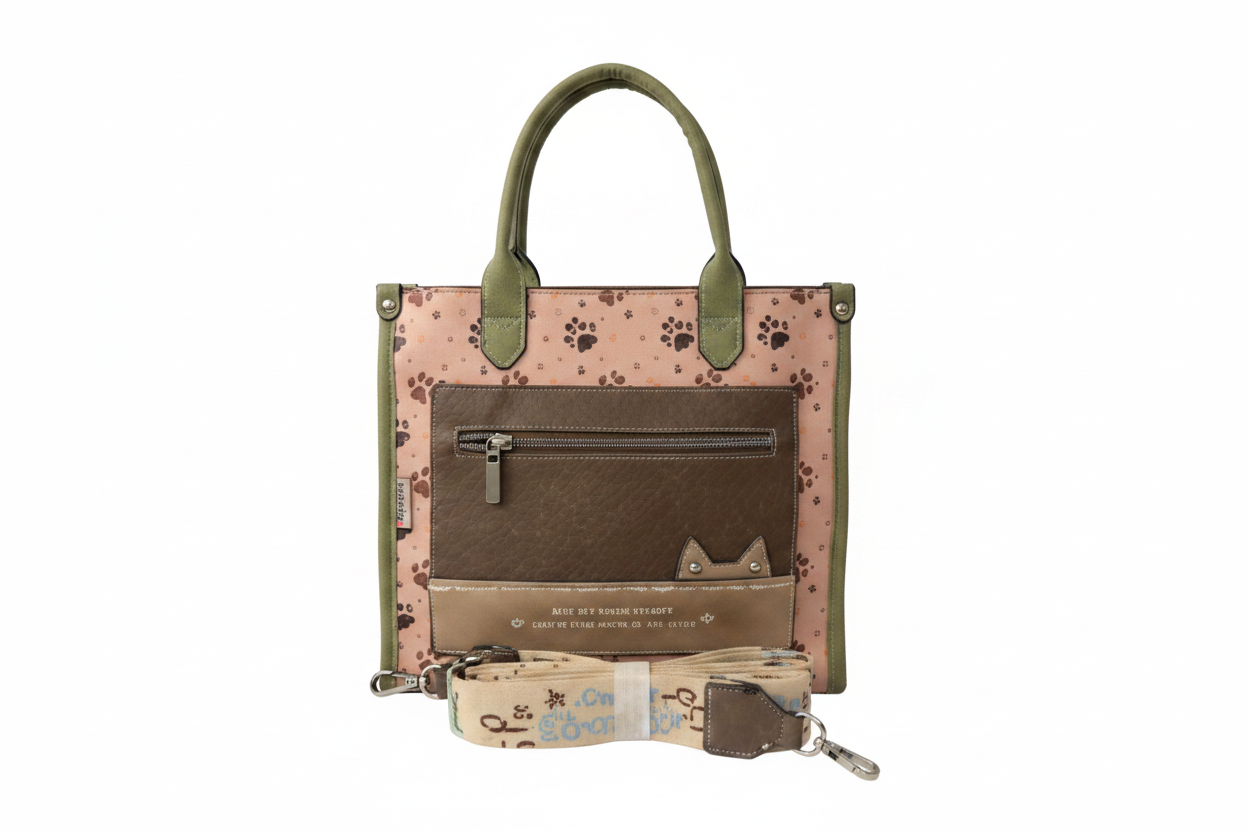 Handbag on pure white background