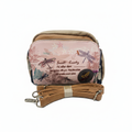 Pink dragonfly crossbody bag white background clean product shot