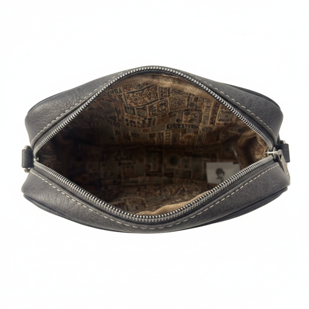 Crossbody bag interior view white background