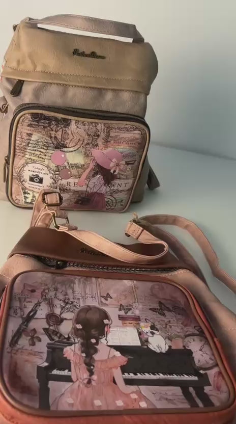 Rucsac cu design vintage