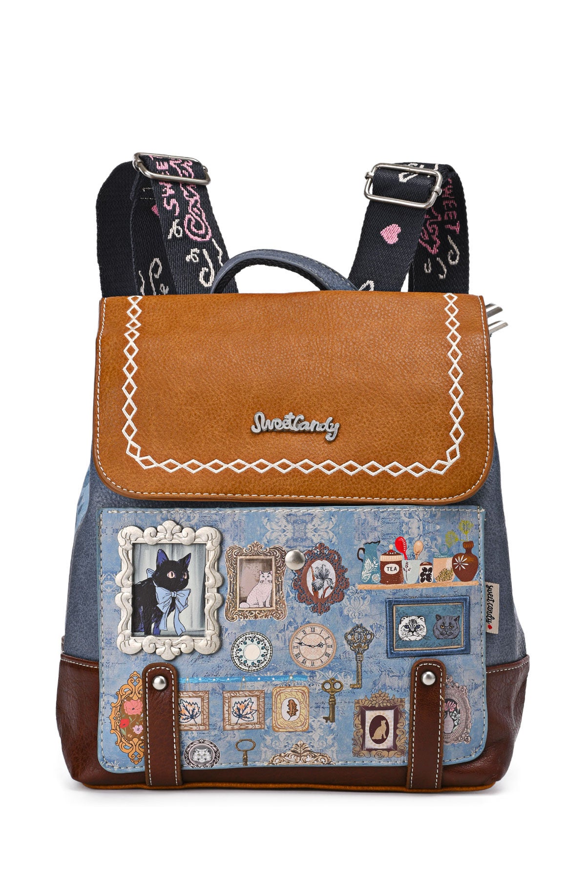 Sweet & Candy Cats flap backpack